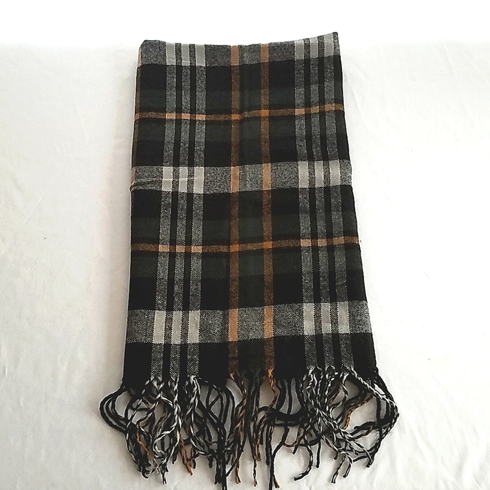 Goodfellow & Co Men's Plaid Acrylic Twill Woven Scarf One Size
